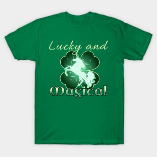 Lucky and Magical Clover Unicorn T-Shirt